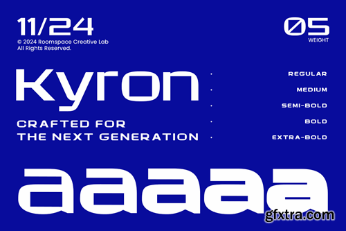 Kyron - Modern Futuristic Sans-Serif Typeface XBZGP2D