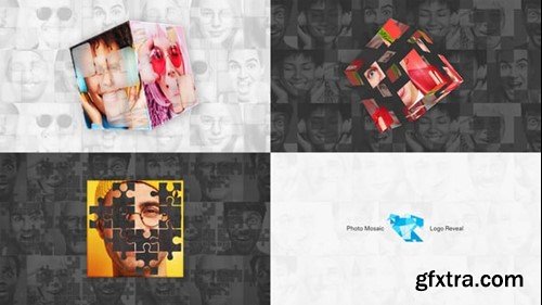 Videohive Mosaic Photo Logo Reveal 55445478