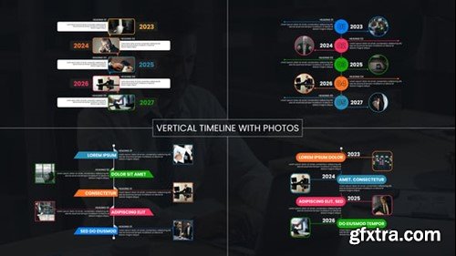 Videohive Vertical Timeline With Photos 55439054