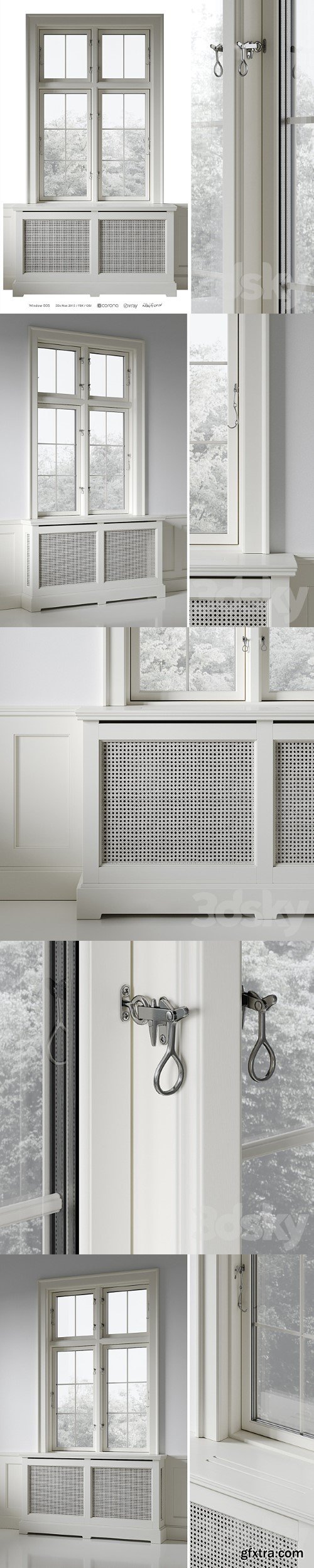 Classic Window with Radiator Screen 005