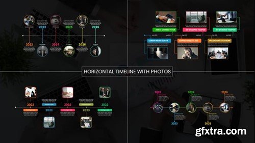 Videohive Horizontal Timeline With Photos 55457703