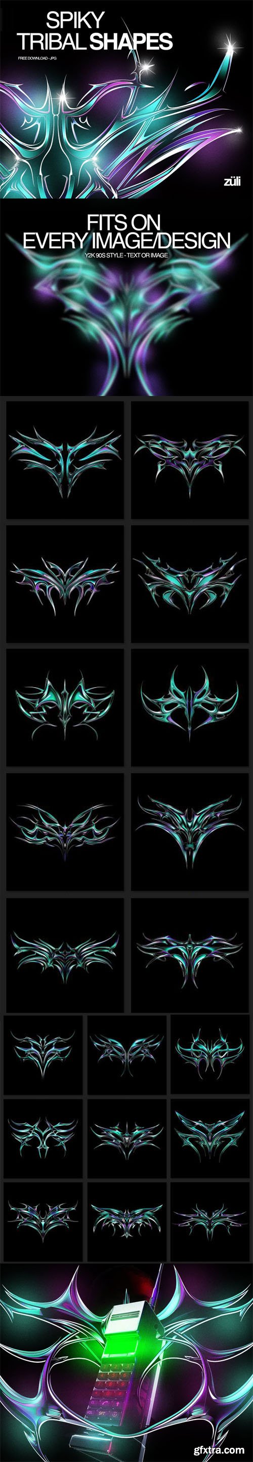 Spiky Tribal Shapes Pack