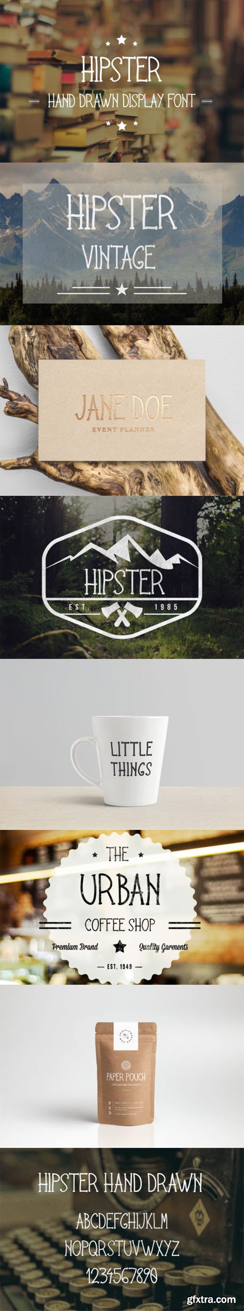 Hipster - Display Hand Drawn Serif Font