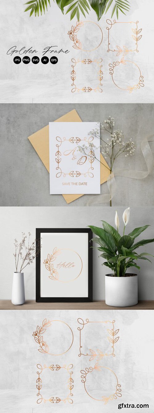 Golden Frames - Vector Design Templates