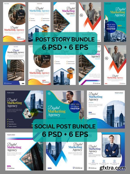 Instagram Post & Story Bundle for Social Media