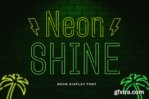 Neon Shine - Neon Display Font NU4CZRE