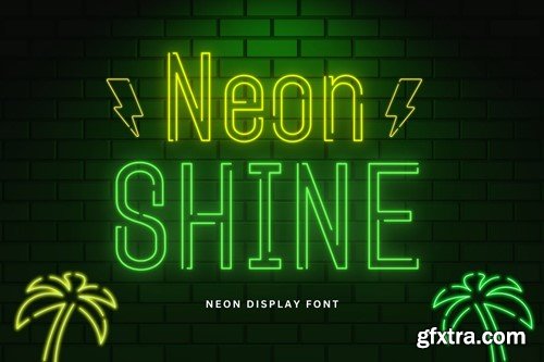 Neon Shine - Neon Display Font NU4CZRE