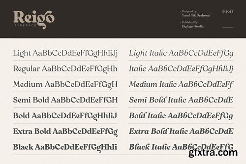 Reigo Font Family 2M3L64G