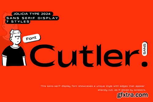 Cutler Sans | Cutting Edge Font JKKKU3C