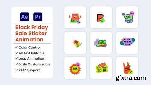 Videohive Black Friday Sale Stickers 55490881