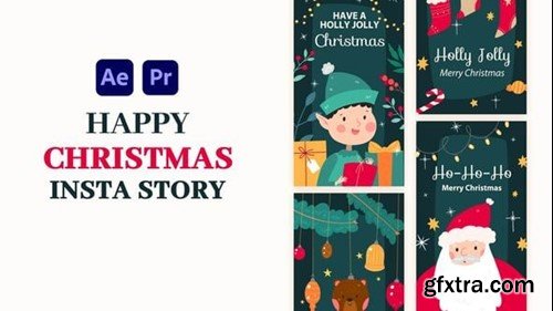 Videohive Merry Christmas With best wishes Instagram Stories 55486425