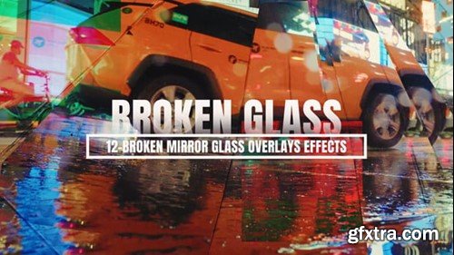 Videohive Broken Mirror Glass Overlays Effects 55486423