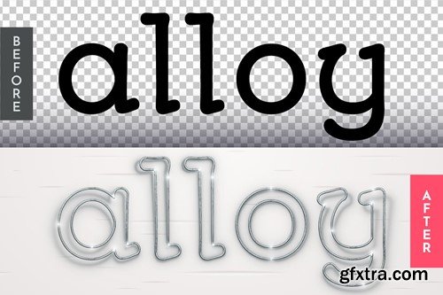 Aluminum Alloy Editable Text Effect, Graphic Style XNB8GWJ