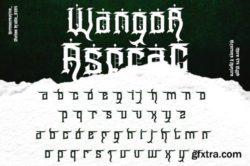 Wangor Asfrac - Modern Blackletter Font USQRV3C