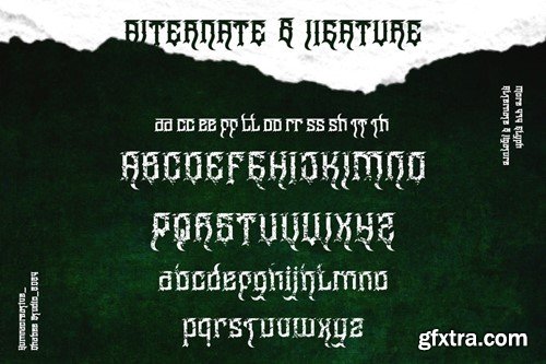 Wangor Asfrac - Modern Blackletter Font USQRV3C