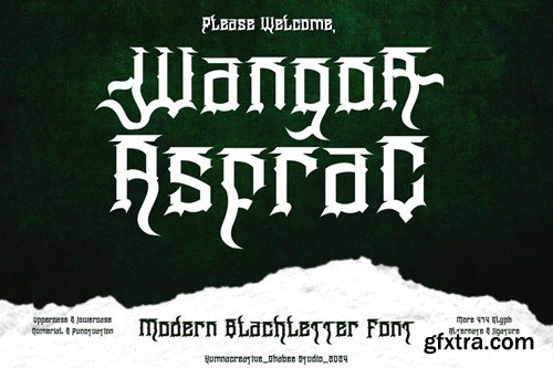 Wangor Asfrac - Modern Blackletter Font USQRV3C