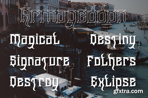 Wangor Asfrac - Modern Blackletter Font USQRV3C