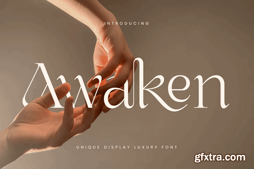 Awaken - Unique Display Luxury Font HUX4JSR