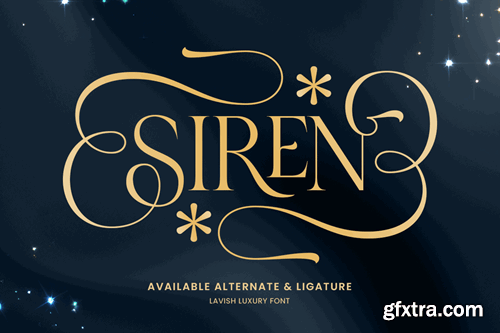 Siren - Lavish Luxury Font ZKYE3R2