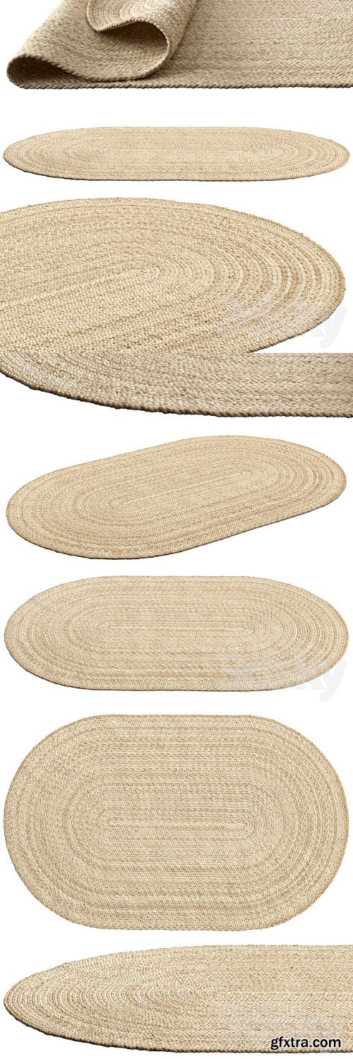 SAFAVIEH Dina Coastal Jute Rug Oval