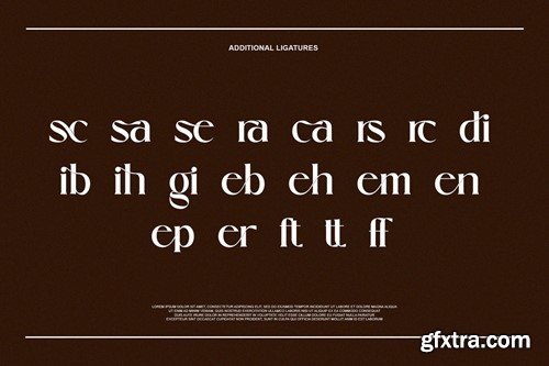 Qilsand Elegant Ligature Serif ANHER52