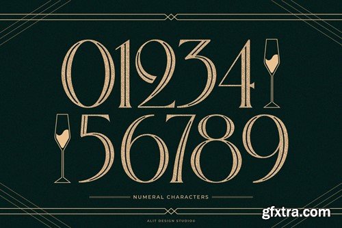 Decobra Art Deco Font NVP595W