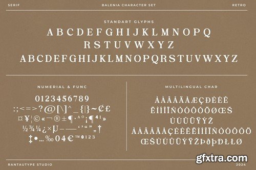 Balenia Retro Display Serif Font YUFP6VF