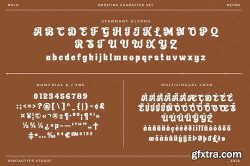 Brestina Retro Display Font T2QVFCH