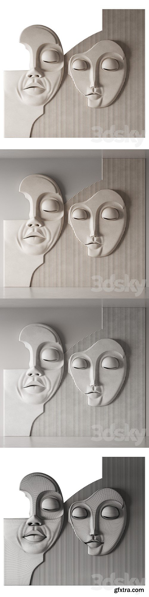 3d Wall Panel of the Face