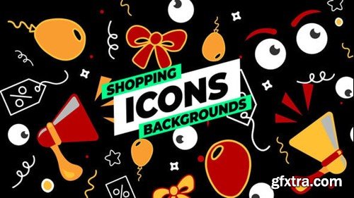 Videohive Shopping Icons Backgrounds 55529125