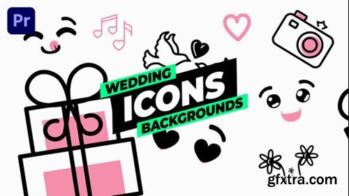 Videohive Wedding Icons Backgrounds 55529161