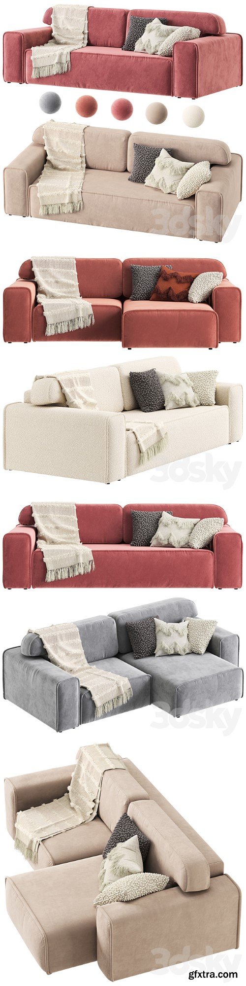 Straight and Corner Sofa