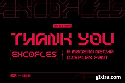 Excofles – Modern Mecha Display Font 6FGTL8H