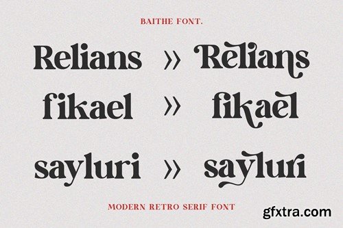 Baithe || Modern Retro Serif HSW6KF8