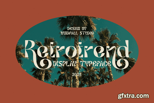 Retrotrend - Tropical Retro Unique Typeface 3N5WX58