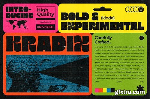 Kradix - Experimental Bold Fonts XVYE8YK