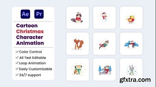 Videohive Cartoon Christmas Character 55504863