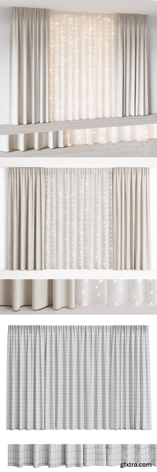 Curtains with Garland NG1