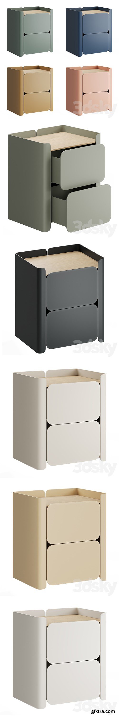 Bedside Table Lirio by Hiro