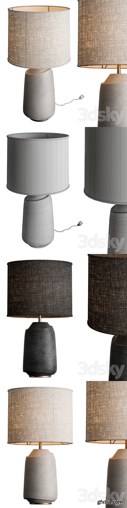 Vase Fabric Table Lamp 04