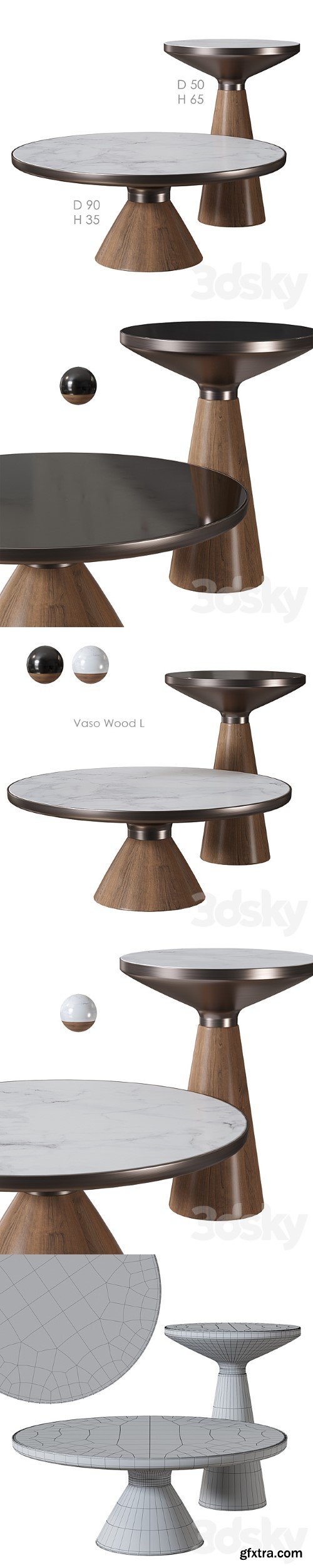 Vaso Wood L Coffee Table from SKANDI