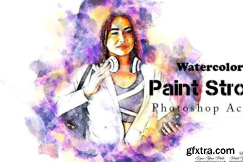 Watercolor Paint Stroke Photoshop Action