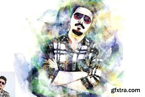 Watercolor Paint Stroke Photoshop Action