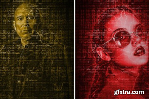 Photoshop Hacker Matrix Photo Effect