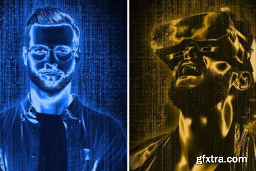 Photoshop Hacker Matrix Photo Effect