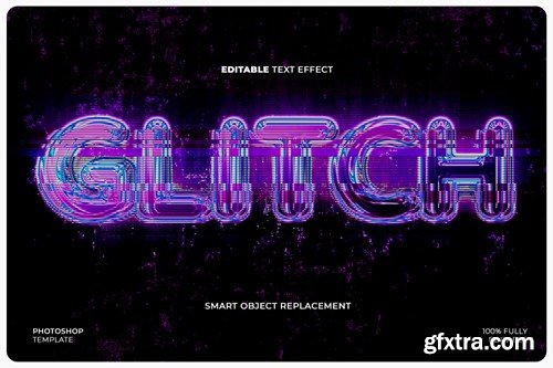 Glitch Distortion Text Effect CWCT9GM