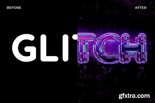 Glitch Distortion Text Effect CWCT9GM