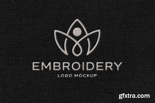 Fabric Embroidery Logo Mockup 8CP78SJ