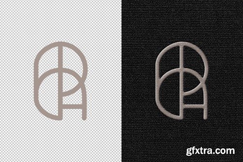 Fabric Embroidery Logo Mockup 8CP78SJ