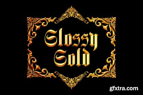 Glossy Gold Text Effect CD8JEFY